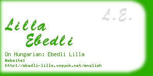 lilla ebedli business card